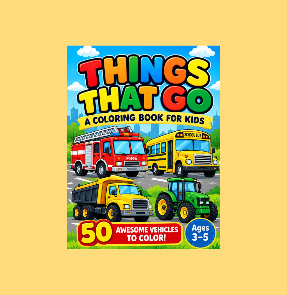 Things that GO: A Coloring book for kids