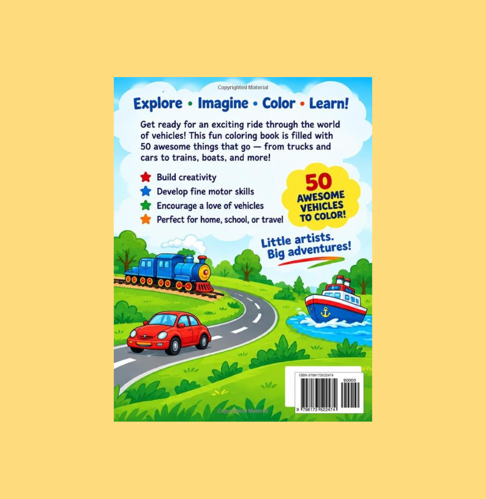 Things that GO: A Coloring book for kids - Image 2